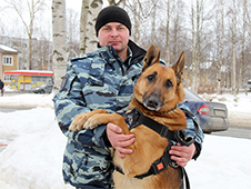 В Архангельске кинолог со служебной собакой по горячим следам задержал подозреваемого в краже