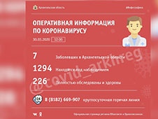 В Архангельской области зафиксировано 7 случаев коронавируса